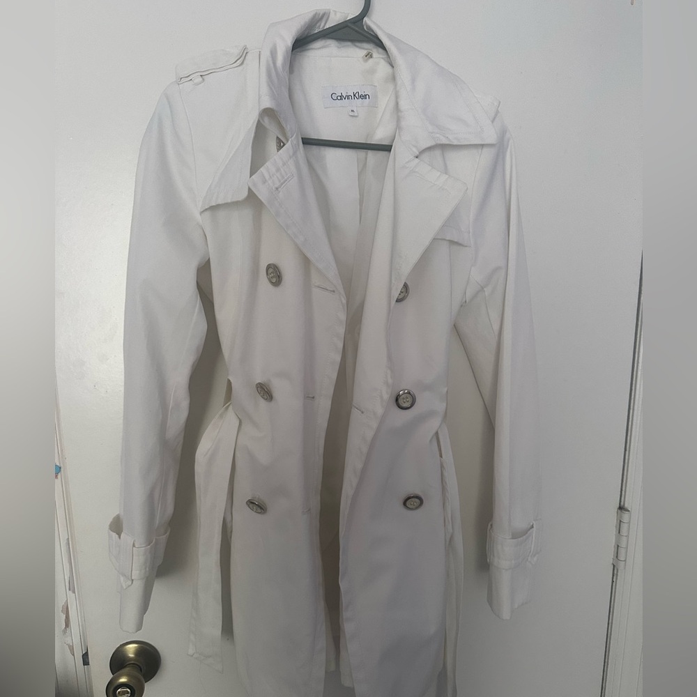 Calvin Klein Women's Classic White Trench Coat